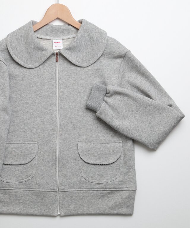 ♡スウェットラウンドカラーブルゾン