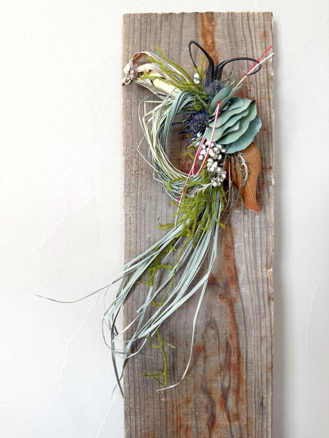 迎春のしつらえ　しめ縄飾り｜根付きレモングラス