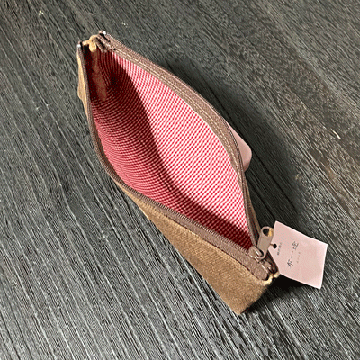 柿渋染めペンケースK22012 | iichi 日々の暮らしを心地よくする