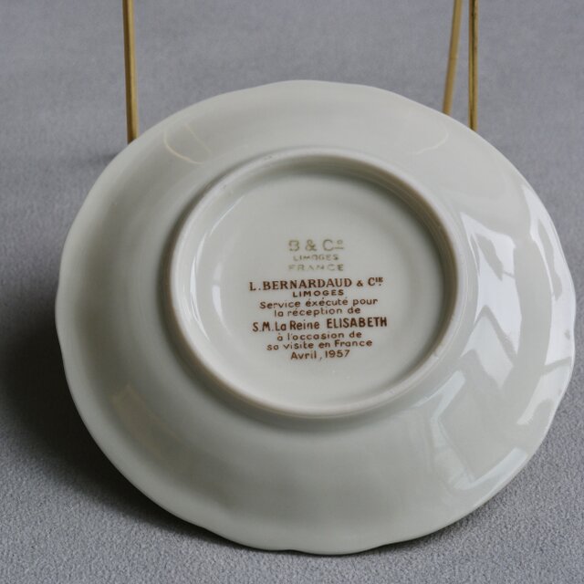 希少【BERNARDAUD】フランス製 / ヴィンテージ/エリザベス女王来仏記念