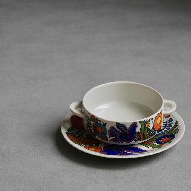 アールデコ フランス製 アンティーク ボウルとソーサー アールデコ フランス製 アンティーク ボウルとソーサー