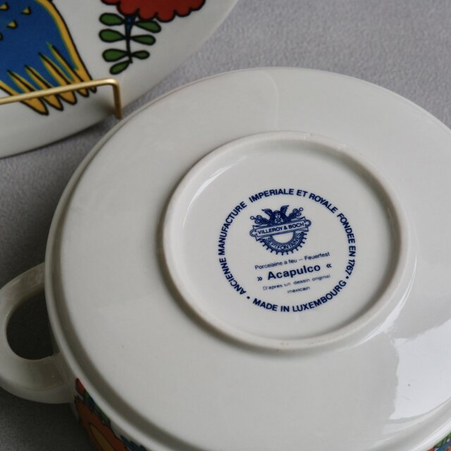 Villeroy & Boch】フランス製 / acapulco /スープボウル＆ソーサー