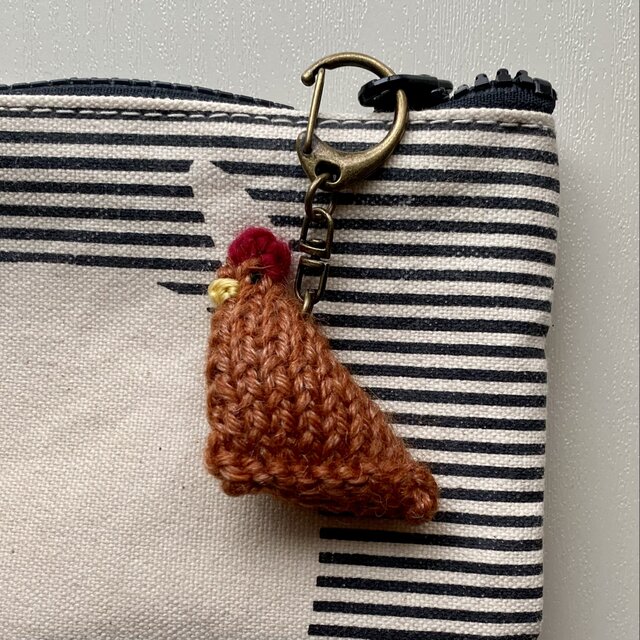 鶏のキーホルダー③（オレンジ）