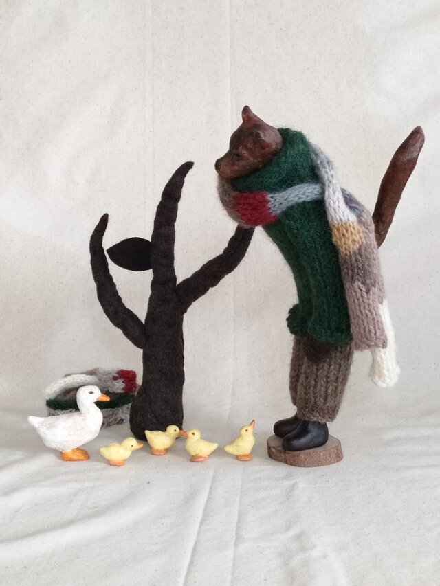 冬のあいさつ　Guardian dog