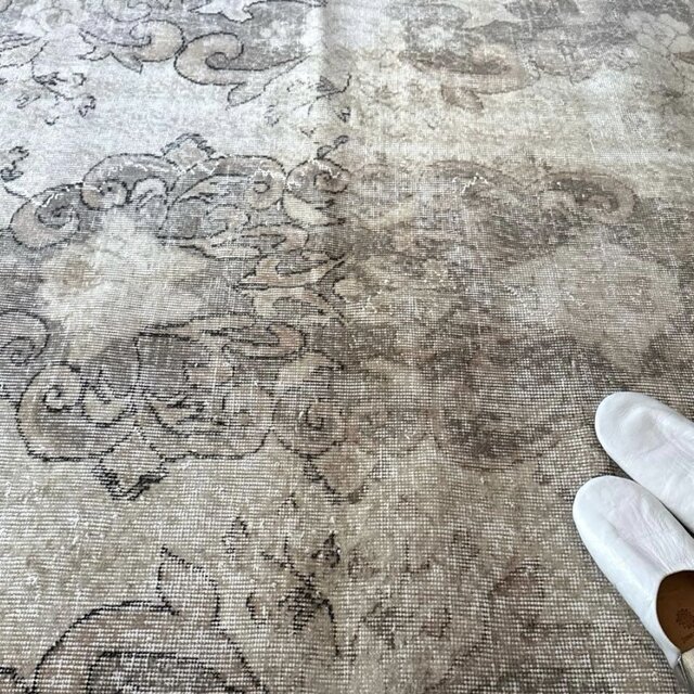 大判160×257 擦れシャビー　色むら　メダリオン　トルコヴィンテージラグ 大判160×257 擦れシャビー 色むら メダリオン トルコヴィンテージラグ