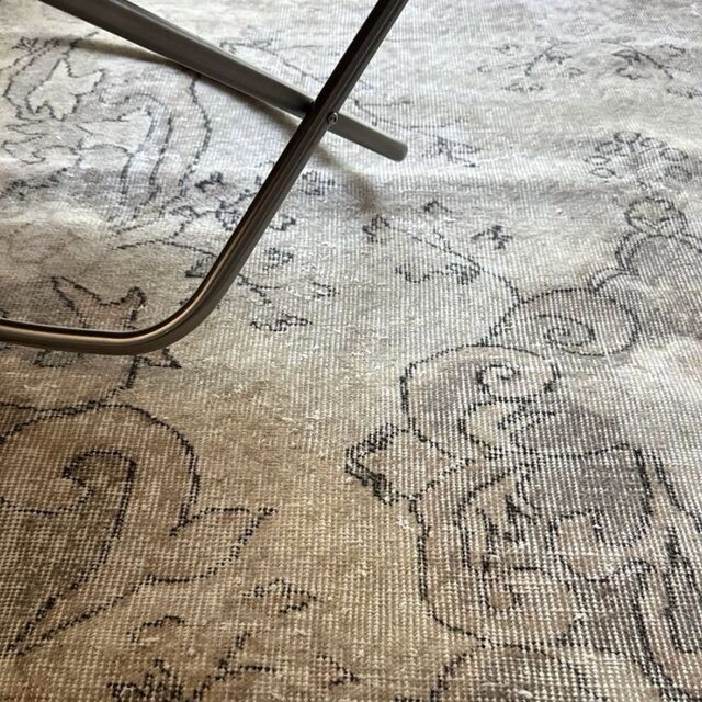 大判160×257 擦れシャビー 色むら メダリオン トルコヴィンテージラグ