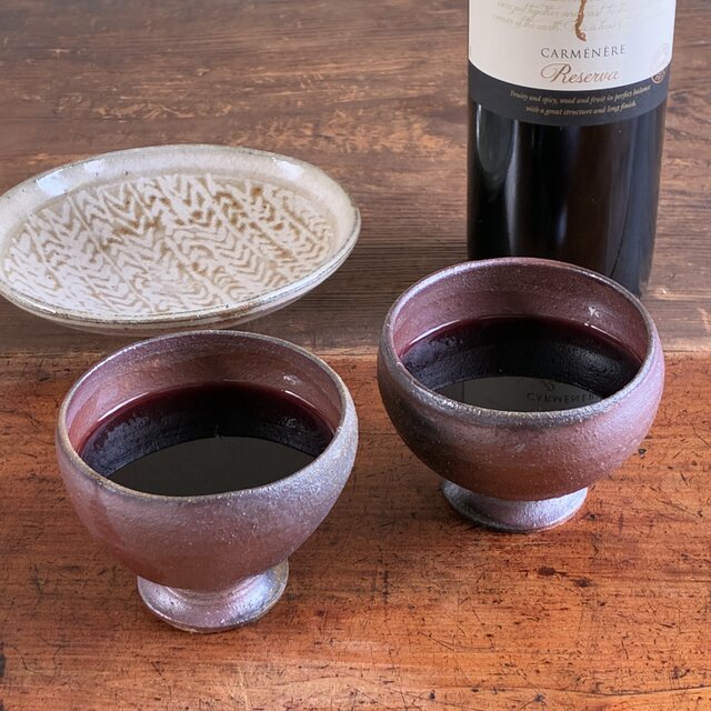 陶器のワイングラス｜ ワインカップ／タンブラー／脚付カップ