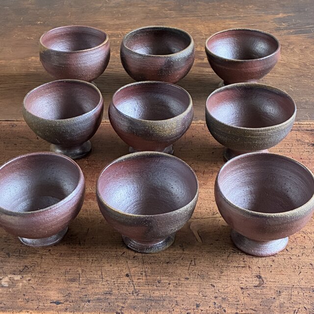 陶器のワイングラス｜ ワインカップ／タンブラー／脚付カップ