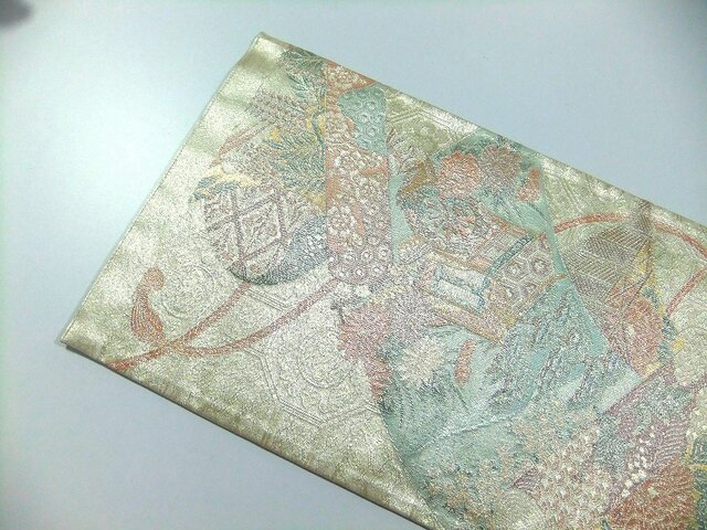 16)2403】31×54.5cm/佐賀錦/テーブルセンター/和風/帯リメイク/日本製