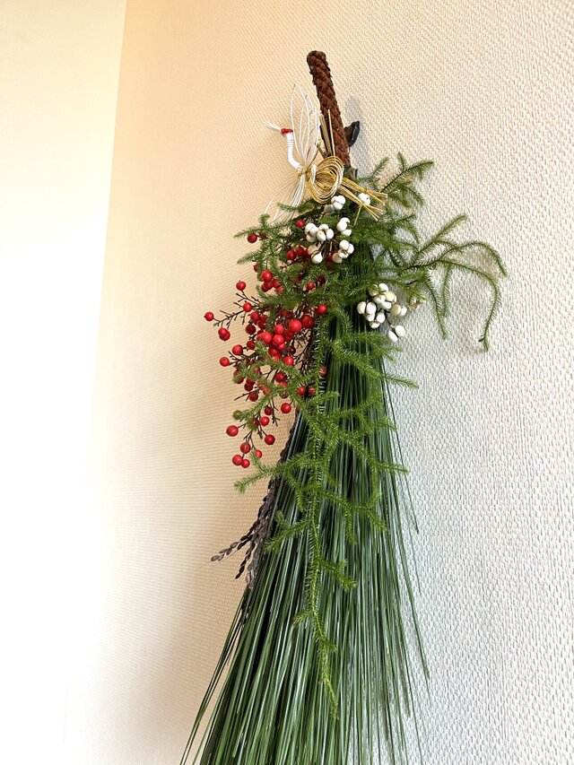 ♢受注制作♢ 大王松の紅白お正月飾り | iichi 日々の暮らしを心地よく