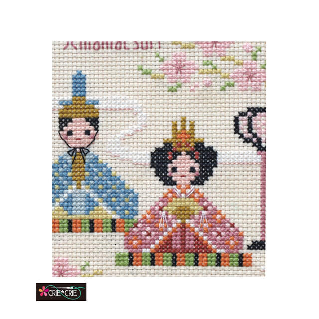 クロスステッチキット♥桃の節句 ひな祭りのフレーム♥No.810 | iichi