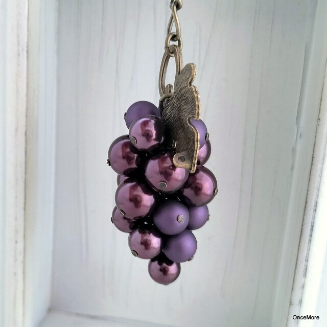 葡萄のバッグチャーム（リーフマンテル／ボルドーMIX＃3）AG | iichi