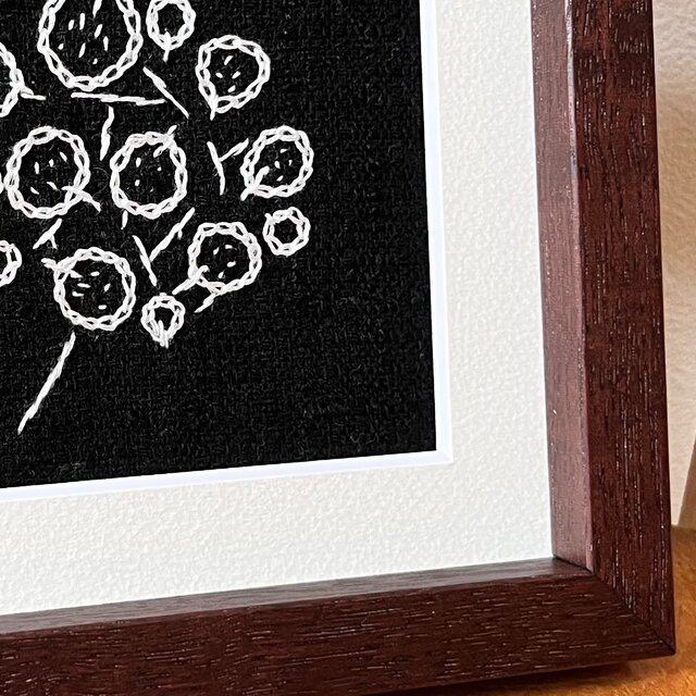 刺繍　額 楽天市場】近藤朱さんの刺繍額キット 文鳥とミモザ ノーマル