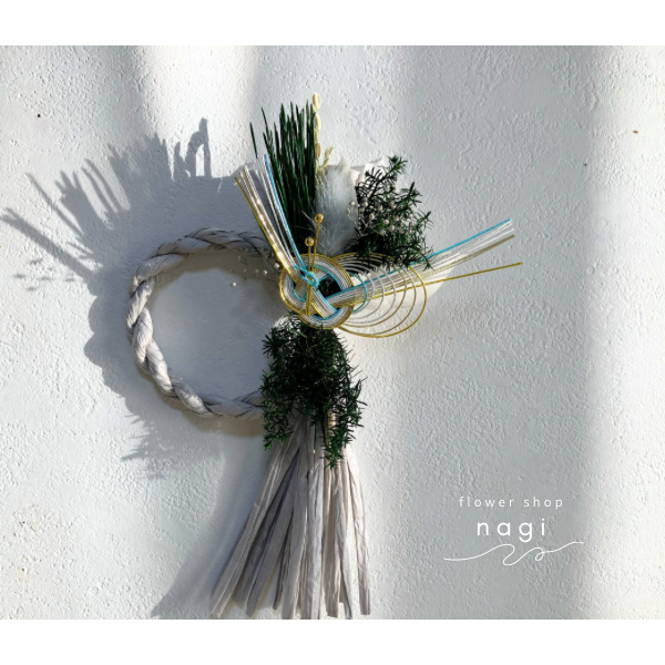 miniしめ縄(white×blue)】 | iichi 日々の暮らしを心地よくする