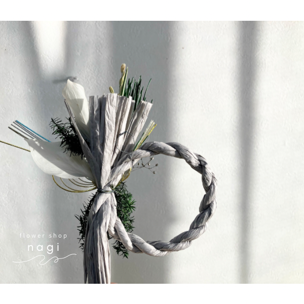 小さなしめ縄シリーズ miniしめ縄(white×blue)】 | iichi 日々の暮らしを心地よくする