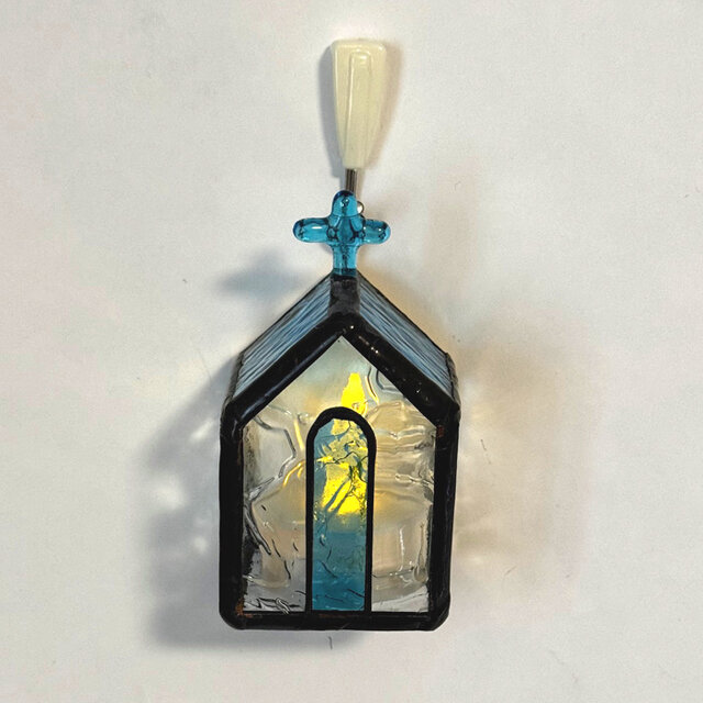 ステンドグラス教会キャンドルホルダーﾌﾞﾙｰNo,3031 | iichi 日々の