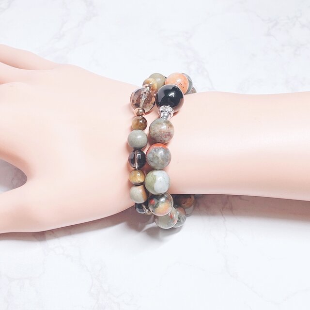 1点限定困難を乗り越え、身を守る 天然石ブレスレット｜オニキス