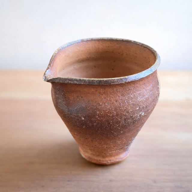 炎の色の片口｜湯冷まし・酒器・ドレッシング入れ｜焼締｜和陶器