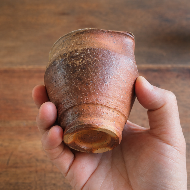 炎の色の片口｜湯冷まし・酒器・ドレッシング入れ｜焼締｜和陶器