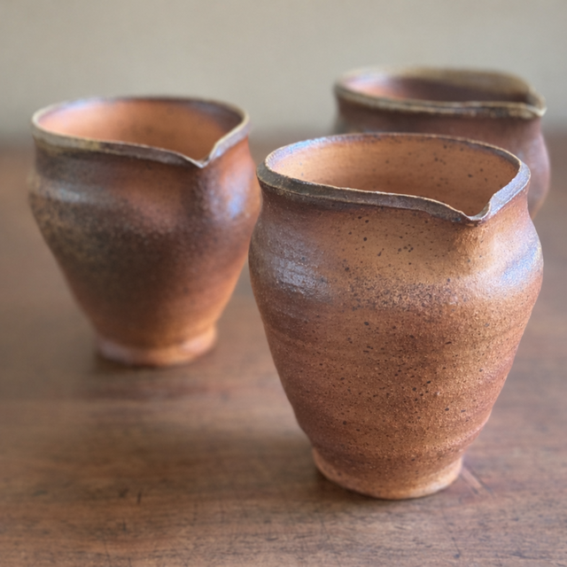 炎の色の片口｜湯冷まし・酒器・ドレッシング入れ｜焼締｜和陶器