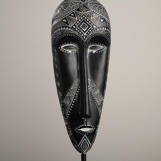 古代アフリカのマスク装飾、古典芸術的な人間の顔のマスク装飾、創造的