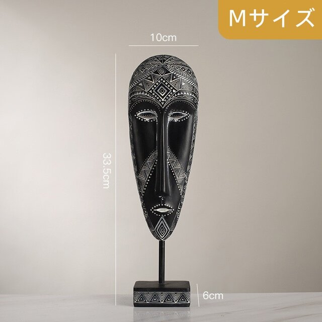 古代アフリカのマスク装飾、古典芸術的な人間の顔のマスク装飾、創造的