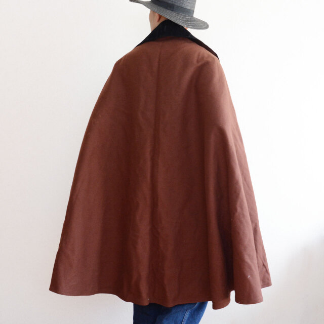 ジャパンヴィンテージ ウール ケープ マント 外套 昭和初期〜中期頃