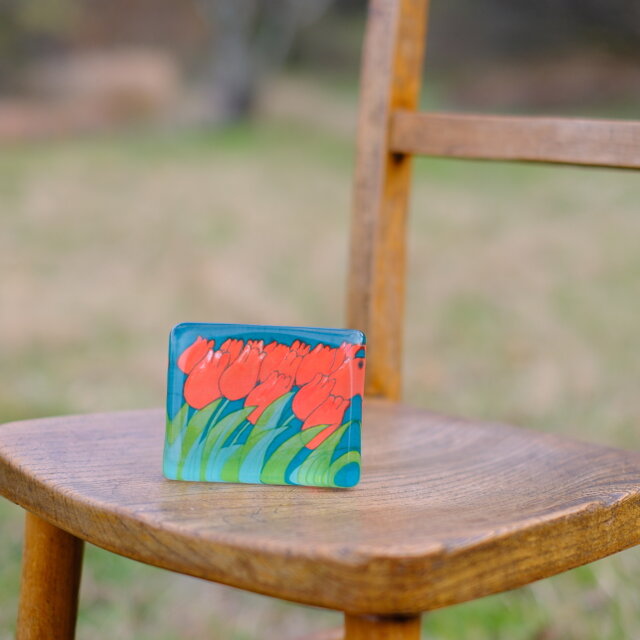 iittala Glass Card Tulips Heljä イッタラ ガラスカード チューリップ