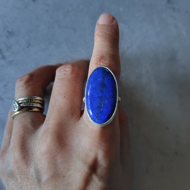 ラピスラズリシルバーリング#11 | iichi 日々の暮らしを心地よくする