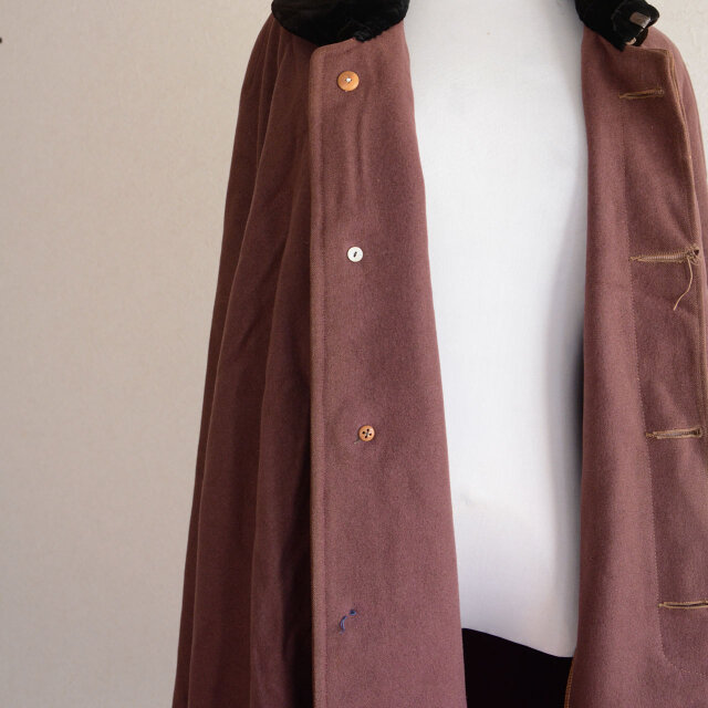ジャパンヴィンテージ ウール マント ケープ 外套 昭和初期〜中期頃