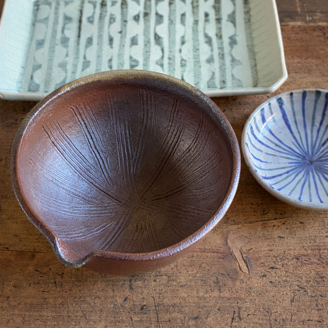 薪窯で焼いた 焼締のハンディすり鉢｜片口擂鉢 | iichi 日々の暮らしを
