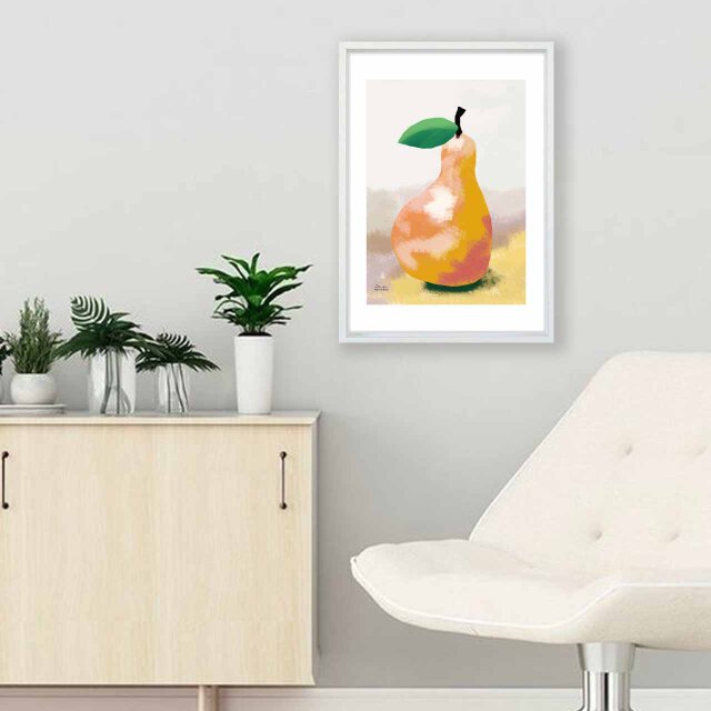 風に吹かれて フルーツ 送料無料 イラスト A4〜A0 ポスター アート