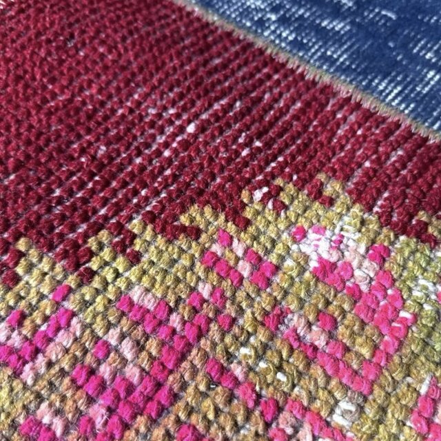 【大判】✴2404-B ヴィンテージラグ トルコラグ パッチワーク ✴ 大判】✴2404-B ヴィンテージラグ トルコラグ パッチワーク ✴ 大判