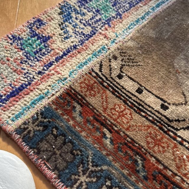 46.5×91 5分割されたパッチワークラグ トルコヴィンテージラグ | iichi