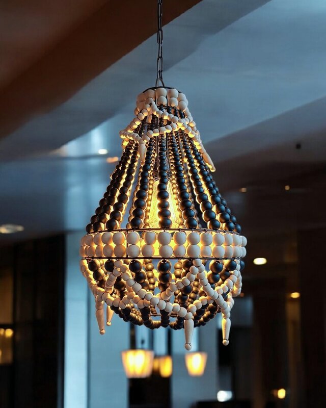 木製 ペンダントライト ブラック×ナチュラル | iichi 日々の暮らしを