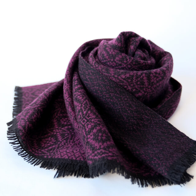 カシミア手織りストール　作家もの カシミア手織りストール 作家もの