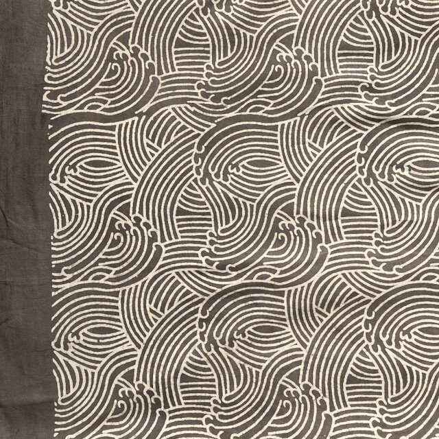 インド ブロックプリント生地 [50cm単位切売] ダブー ウェーブ