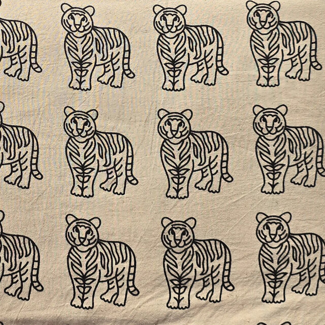 インド ブロックプリント生地 [50cm単位切売]アジュラック ベジタブル