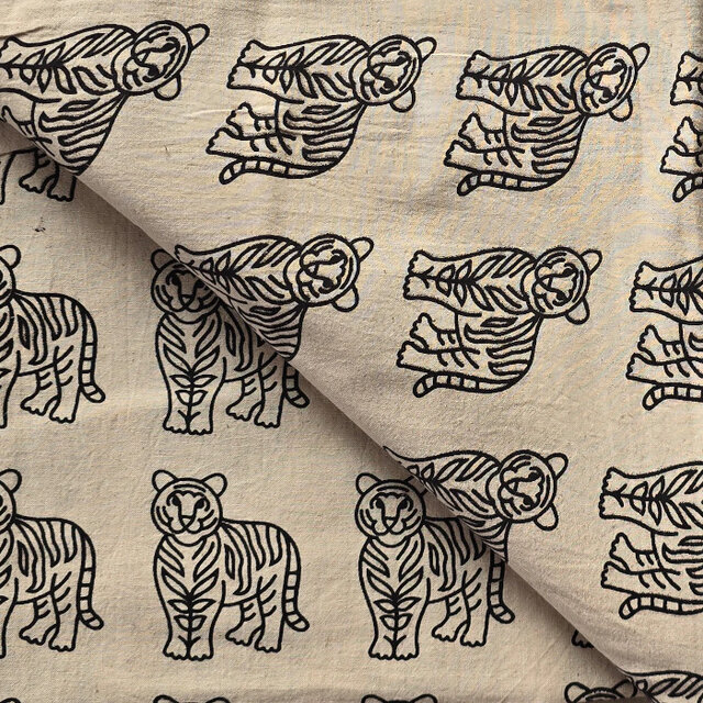 インド ブロックプリント生地 [50cm単位切売]アジュラック ベジタブル