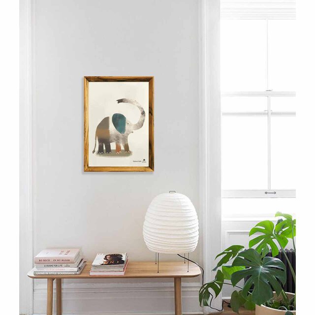 ゾウさん散歩 ゾウ 送料無料 イラスト A4〜A0 ポスター アートポスター