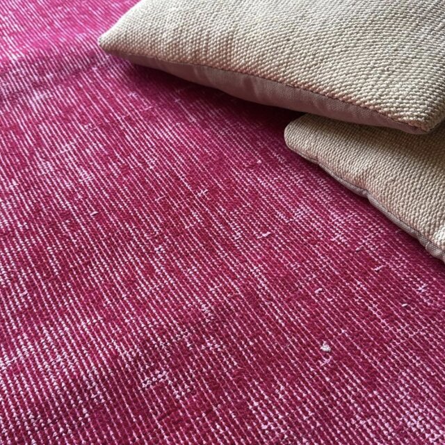 レア106×205ビビッドピンクオーバーダイ ワンカラー トルコ