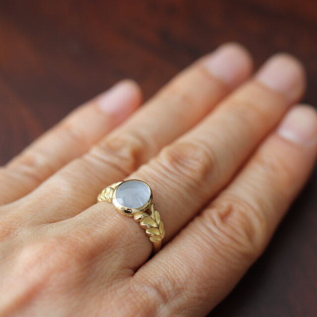 ホワイトスターサファイアリング【K18】 | iichi 日々の暮らしを