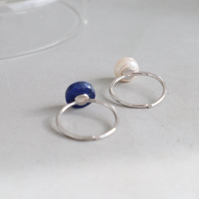 ラピスラズリ　オーバル　リング ラピスラズリのアンティーク調オーバルリング K10 | iichi 日々の