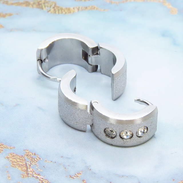 シルバーカラー サージカルステンレス フープピアス リングピアス