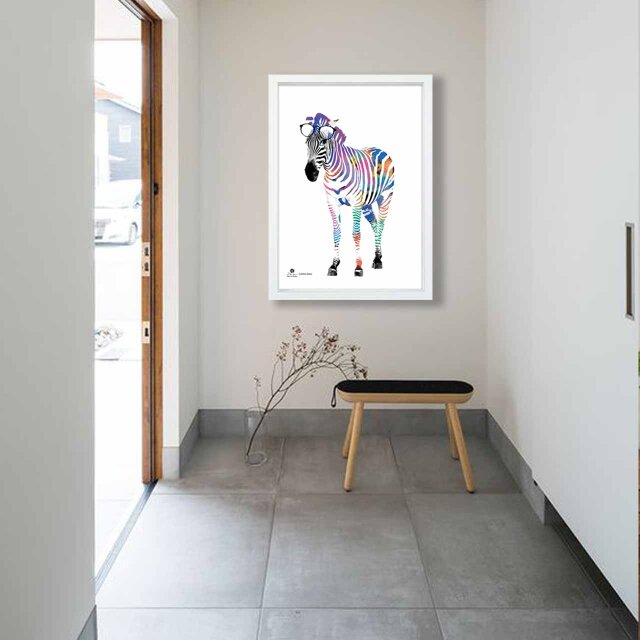 色彩の馬 ウマ 送料無料 イラスト A4〜A0 ポスター アートポスター