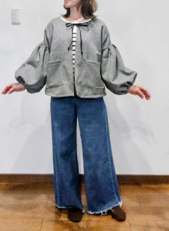 ブラウン＆ブラックリバーシブルショートコート | iichi 日々の暮らし