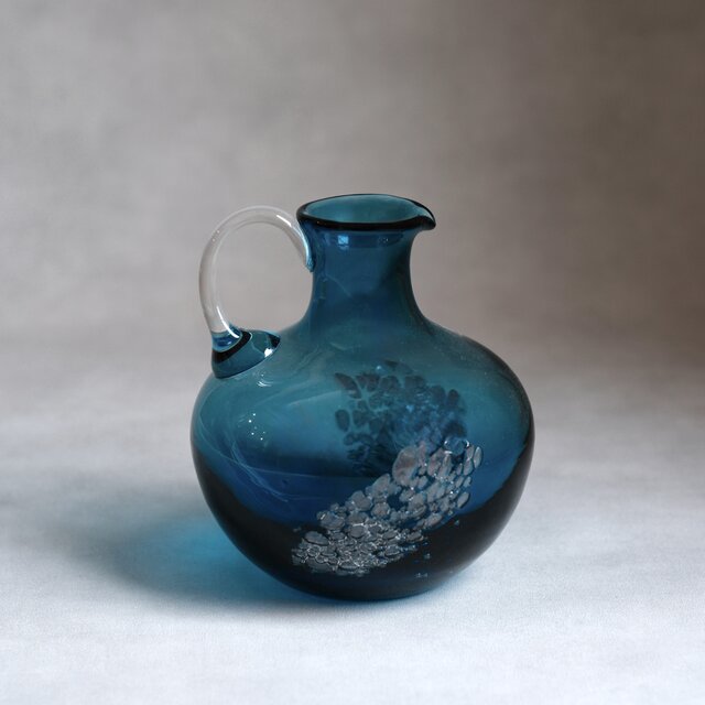 Schotto Zwiesel】ドイツ製 / ヴィンテージ/ ガラス花瓶 /ターコイズ