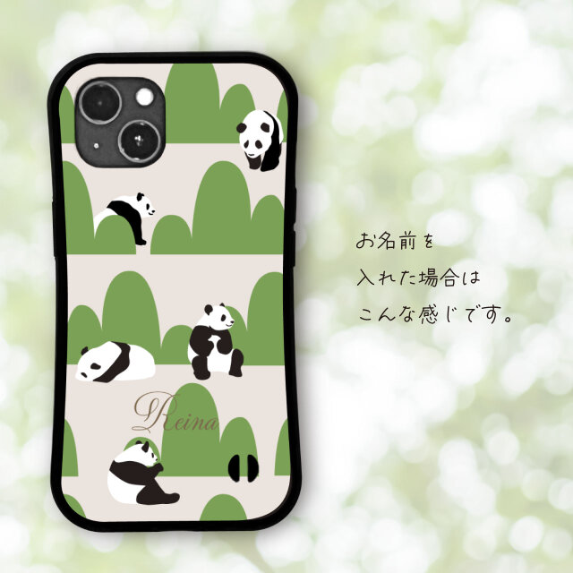 グリップケース iPhoneケース パンダ 耐衝撃 ストラップホール | iichi