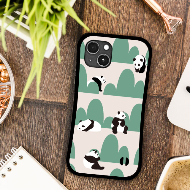 グリップケース iPhoneケース パンダ 耐衝撃 ストラップホール | iichi