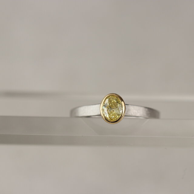 イエローダイヤモンド リング【Pt950/K18】 | iichi 日々の暮らしを